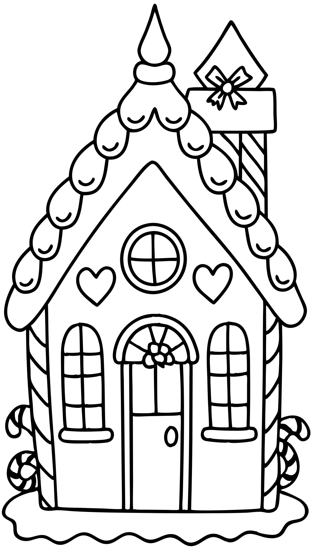 free printable gingerbread house coloring pages